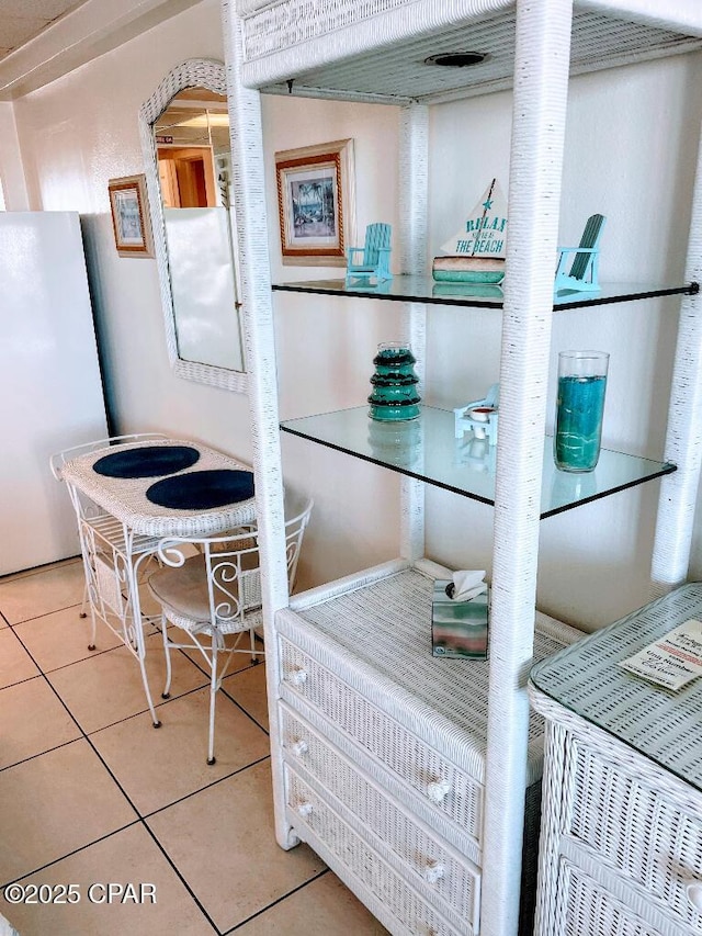 dining area featuring tile patterned floors