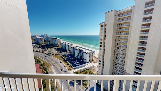 water view with a beach view