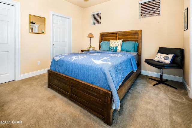 bedroom featuring carpet flooring