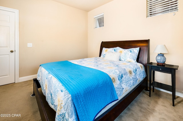 view of carpeted bedroom