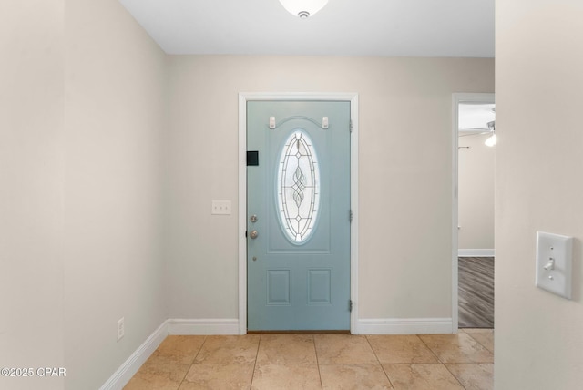 view of tiled foyer