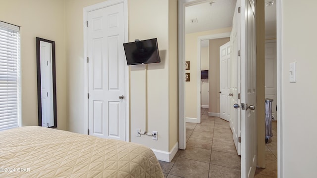 view of tiled bedroom