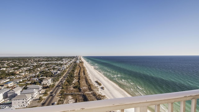 water view with a view of the beach