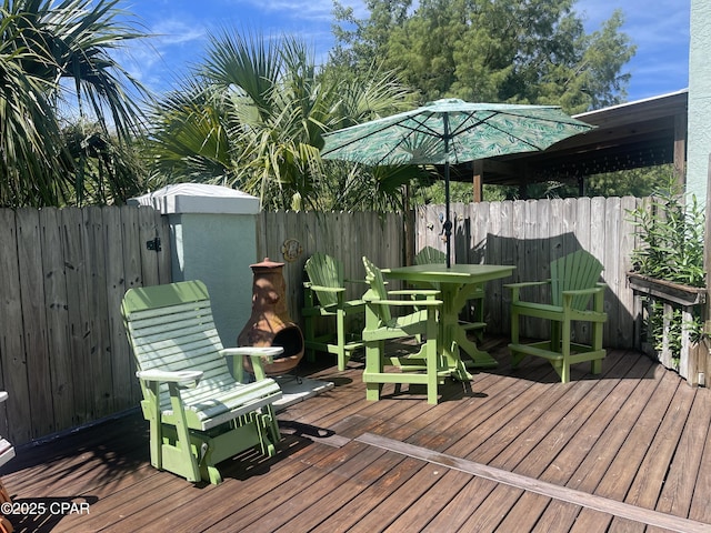 view of wooden deck