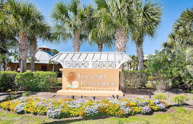 view of community sign