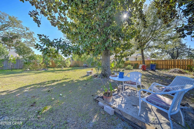 view of yard with a patio