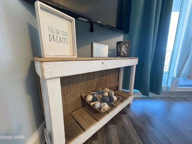 room details with hardwood / wood-style floors