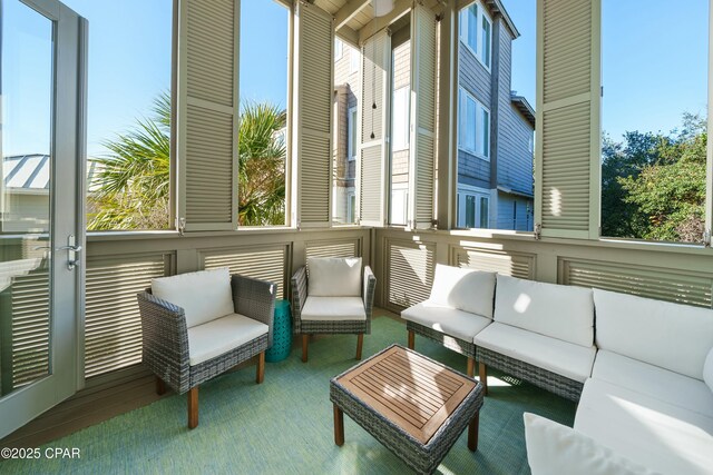 view of sunroom / solarium