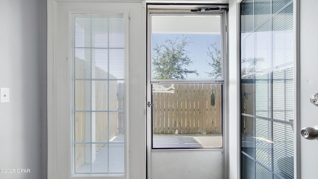 view of doorway to outside