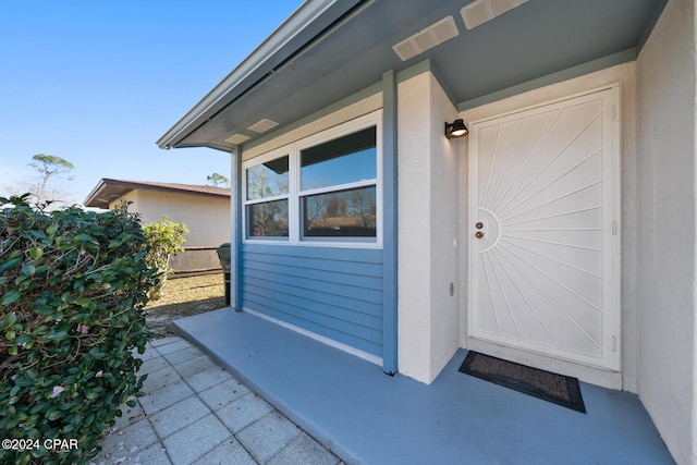 view of doorway to property