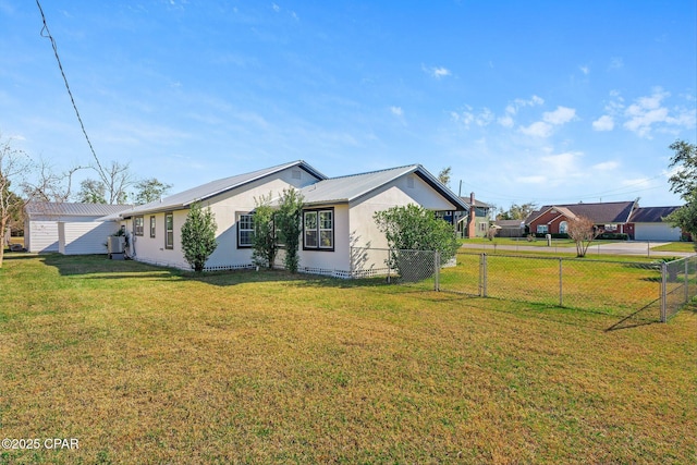 410 W 4th St, Lynn Haven, FL 32444 - view of home's exterior with metal roof