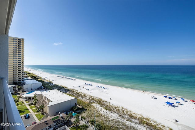 property view of water with a view of the beach