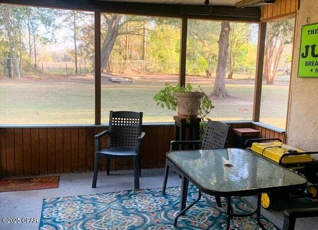 view of sunroom