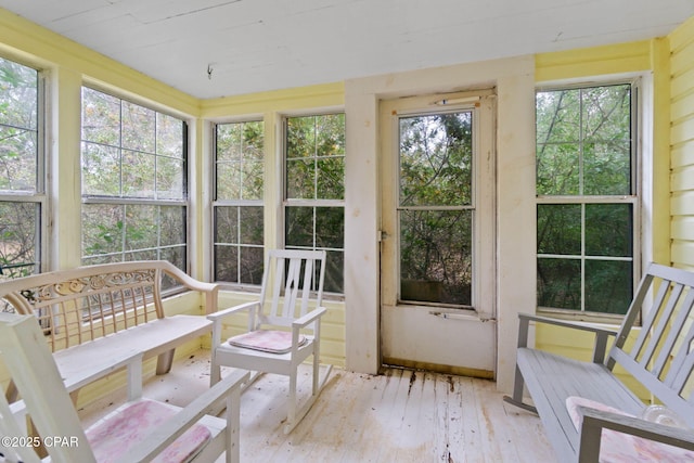 view of sunroom