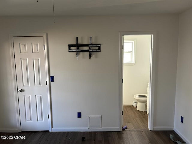 hall featuring dark hardwood / wood-style flooring