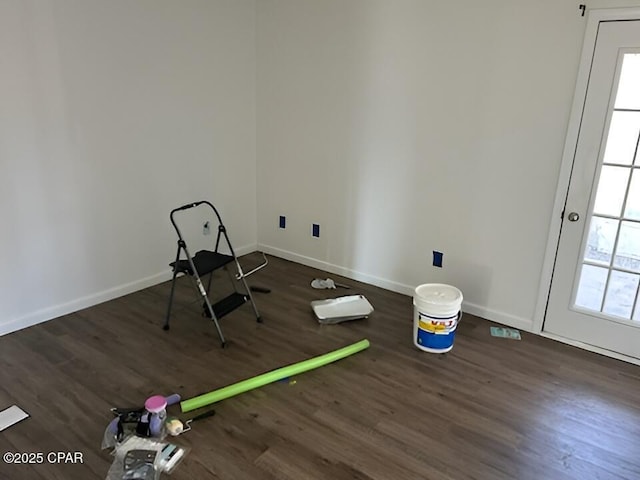 interior space featuring dark hardwood / wood-style flooring