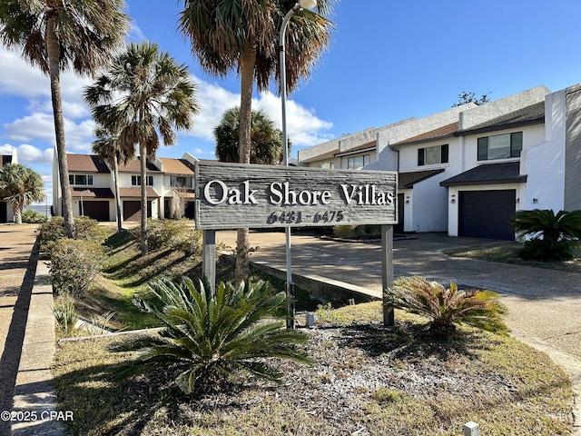 view of community sign