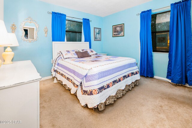 view of carpeted bedroom