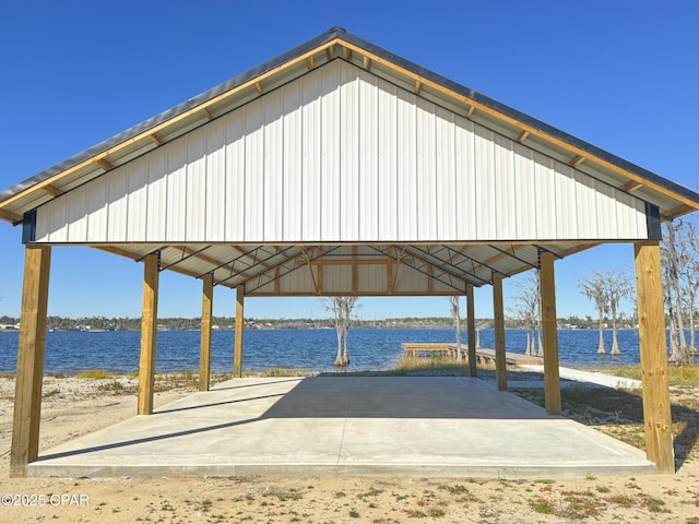 view of property's community with a water view