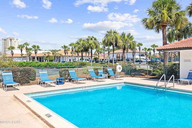 view of pool with a patio