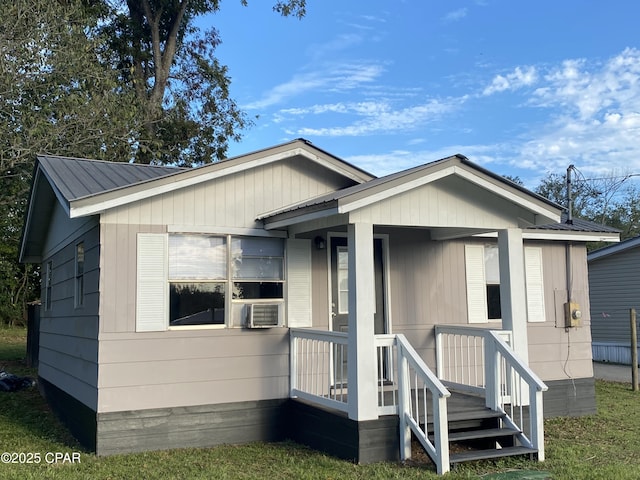 view of front of property featuring cooling unit