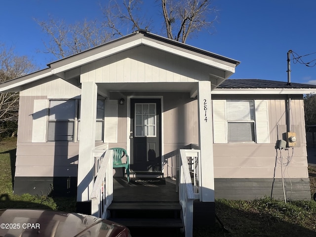 exterior space with covered porch