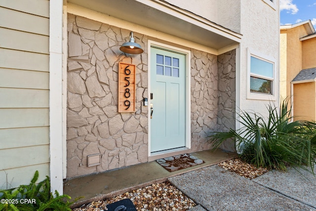 view of doorway to property