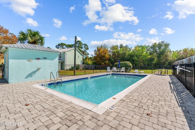 view of pool featuring a patio area