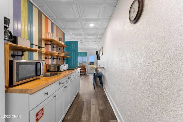 interior space featuring dark wood-type flooring