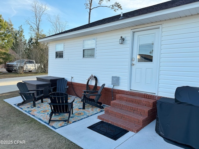 back of house with a patio area