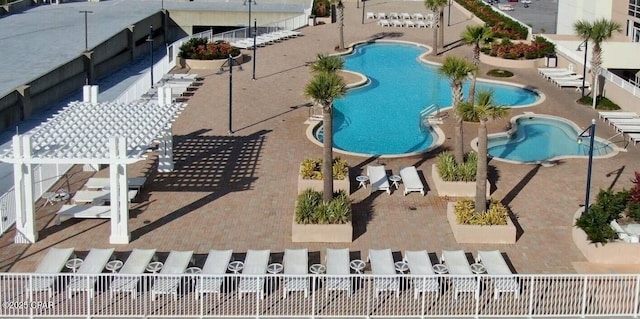 view of pool with a patio area