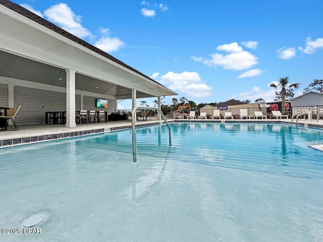 view of pool with a patio