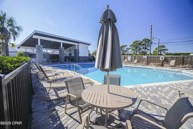 view of pool featuring a patio area