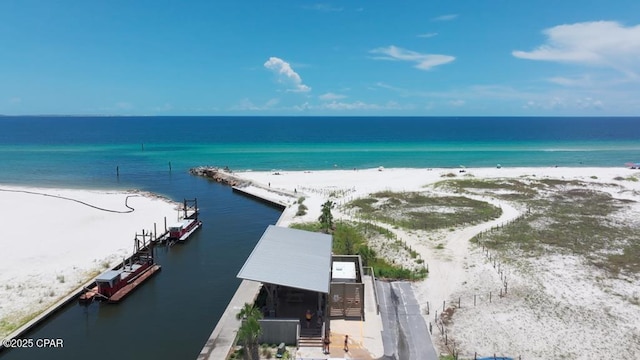 water view featuring a beach view