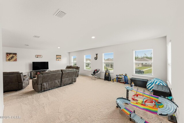 view of carpeted living room