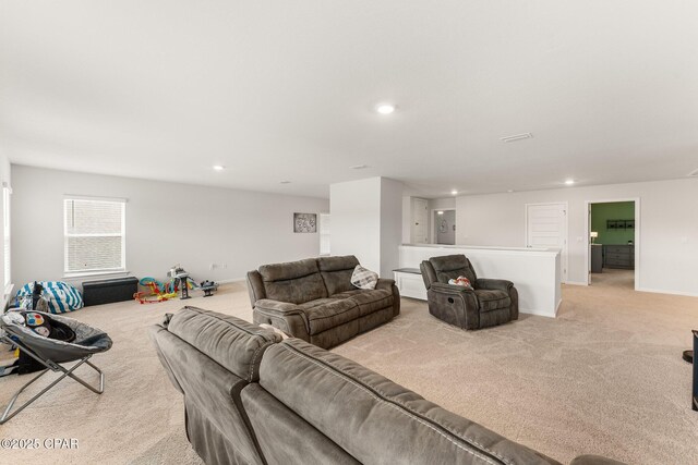 view of carpeted living room