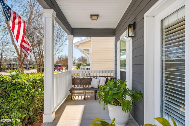 exterior space featuring a porch