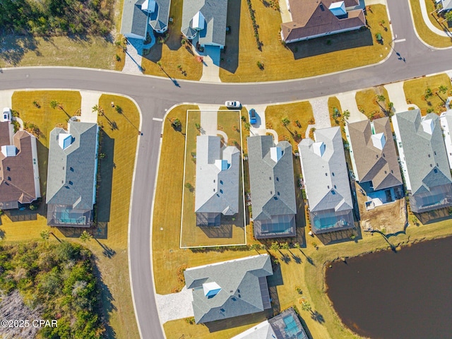 bird's eye view with a residential view