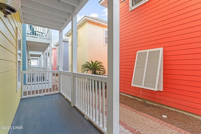 balcony with covered porch