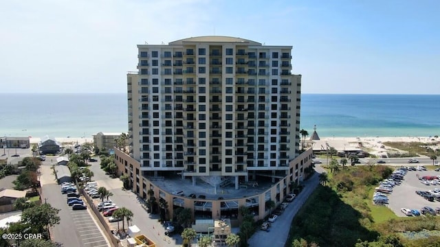 view of property with a water view