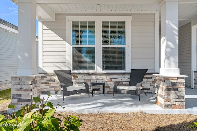 view of patio with a porch