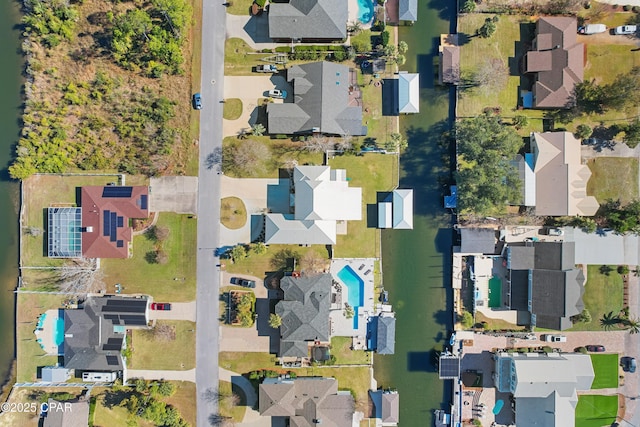 drone / aerial view with a residential view