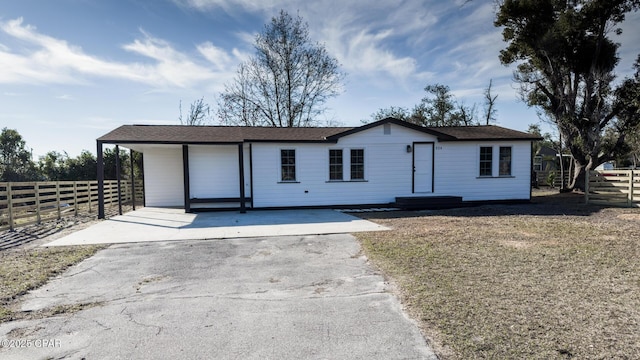 view of ranch-style house