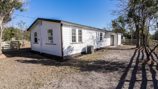 view of property exterior featuring cooling unit