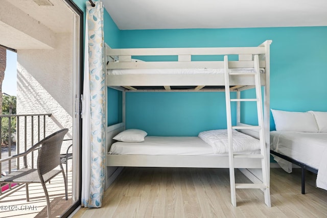 bedroom featuring hardwood / wood-style flooring