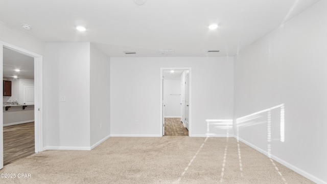 empty room with light carpet