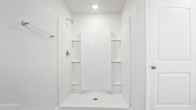 bathroom with walk in shower