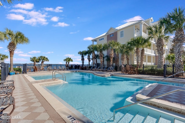 view of pool with a patio