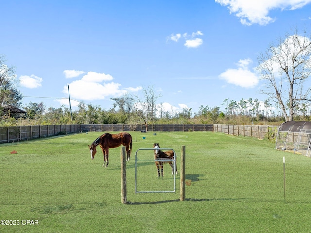 view of property's community with a rural view