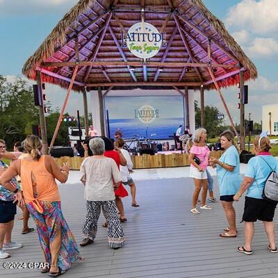 view of community with a gazebo